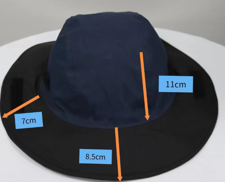 Green Autumn-Winter Waterproof Sun Hat with Fleece Lining and Wide Brim